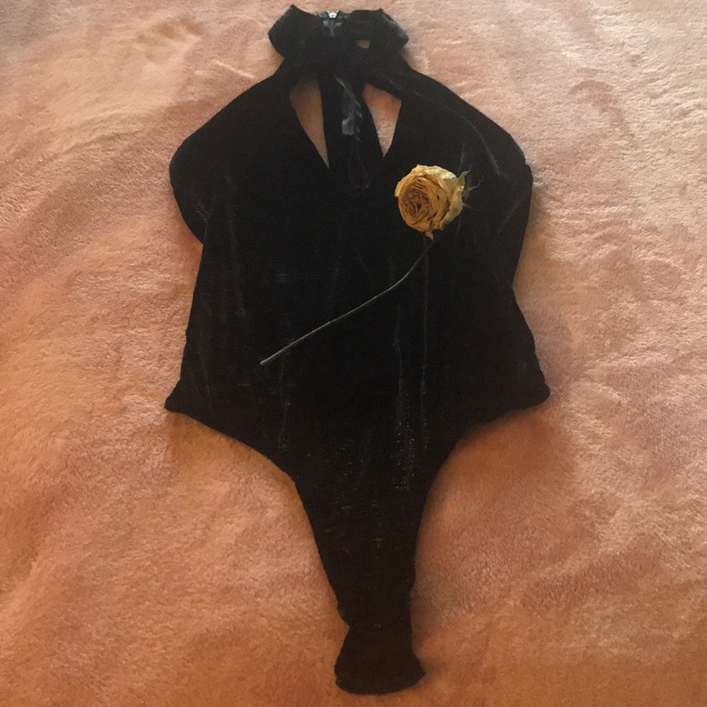 Missguided Velvet/Velour bodysuit.